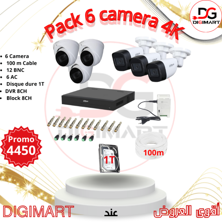 Pack 6 camera 4K