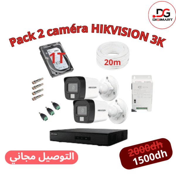 Pack 2 caméra HIKVISION 3K