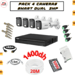 Pack 4 Caméras Smart Dual 2MP