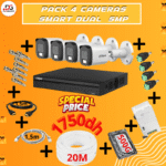 Pack 4 cameras dahua Smart Dual 5MP – 3