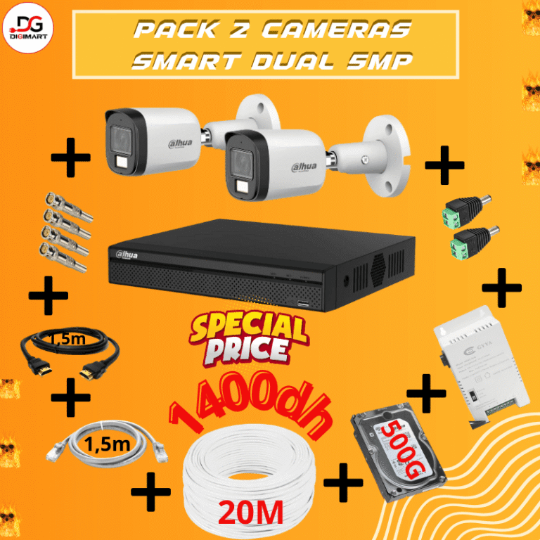 pack 2cameras dahua Smart Dual 5MP – 2