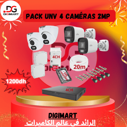 pack UNV avec 4 caméras 2MP – 2