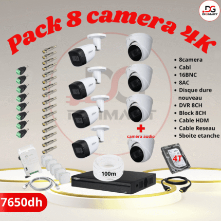 Pack 8 camera 4K