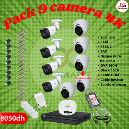 Pack 9 caméra 4K