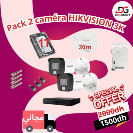 Pack 2 caméra HIKVISION 3K – 2