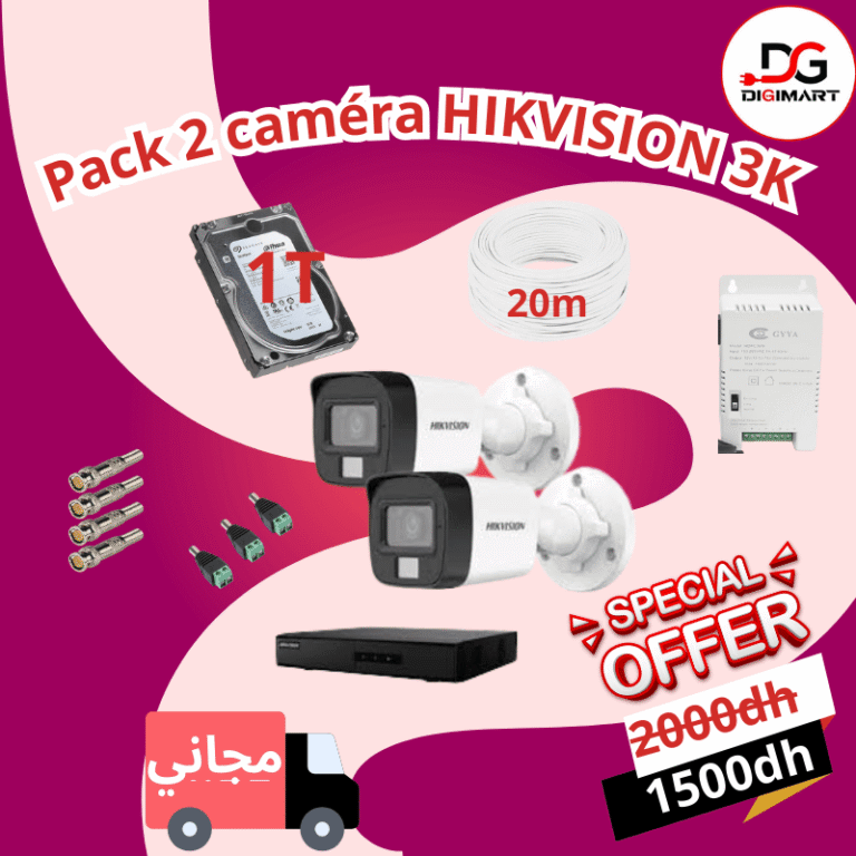 Pack 2 caméra HIKVISION 3K – 2
