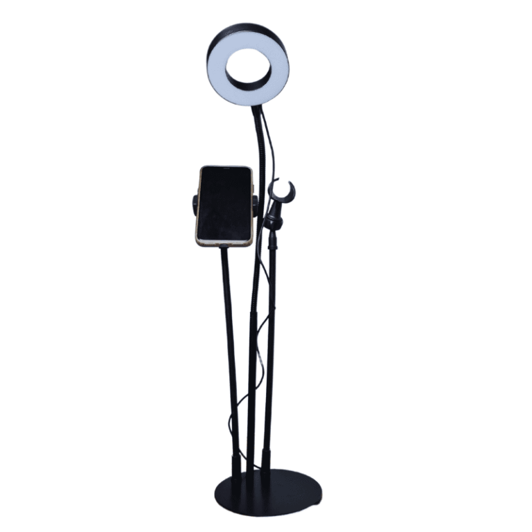 Lampe Caméra LED avec Support de Téléphone Flexible